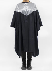 TOPPING CAPE FOR CUTTING & STYLING - BLACK/LIGHT GREY