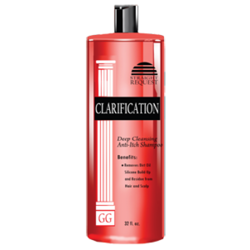 The Straight Request Clarification first step shampoo towards rebuilding a beautiful head of hair. Clarification's anti-itch gentle deep cleansing power is the solution for beautiful weightless healthy hair without stripping your hair and scalp's natural moisture.