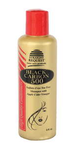 Black Carbon 500 is a sulfate free shampoo treatment. It helps to nourish hair and scalp and is designed to provide relief from itchy scalp, treat eczema, and reduce dandruff and flaking. The formula uses Apple Cider Vinegar and Tea Tree Oil to remove residues and toxins and strengthen hair strands